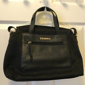TOMMY CANVAS BLACK BAG